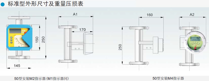 臭氧流量計安裝方式圖標(biāo)準型外形尺寸及重量壓損表
